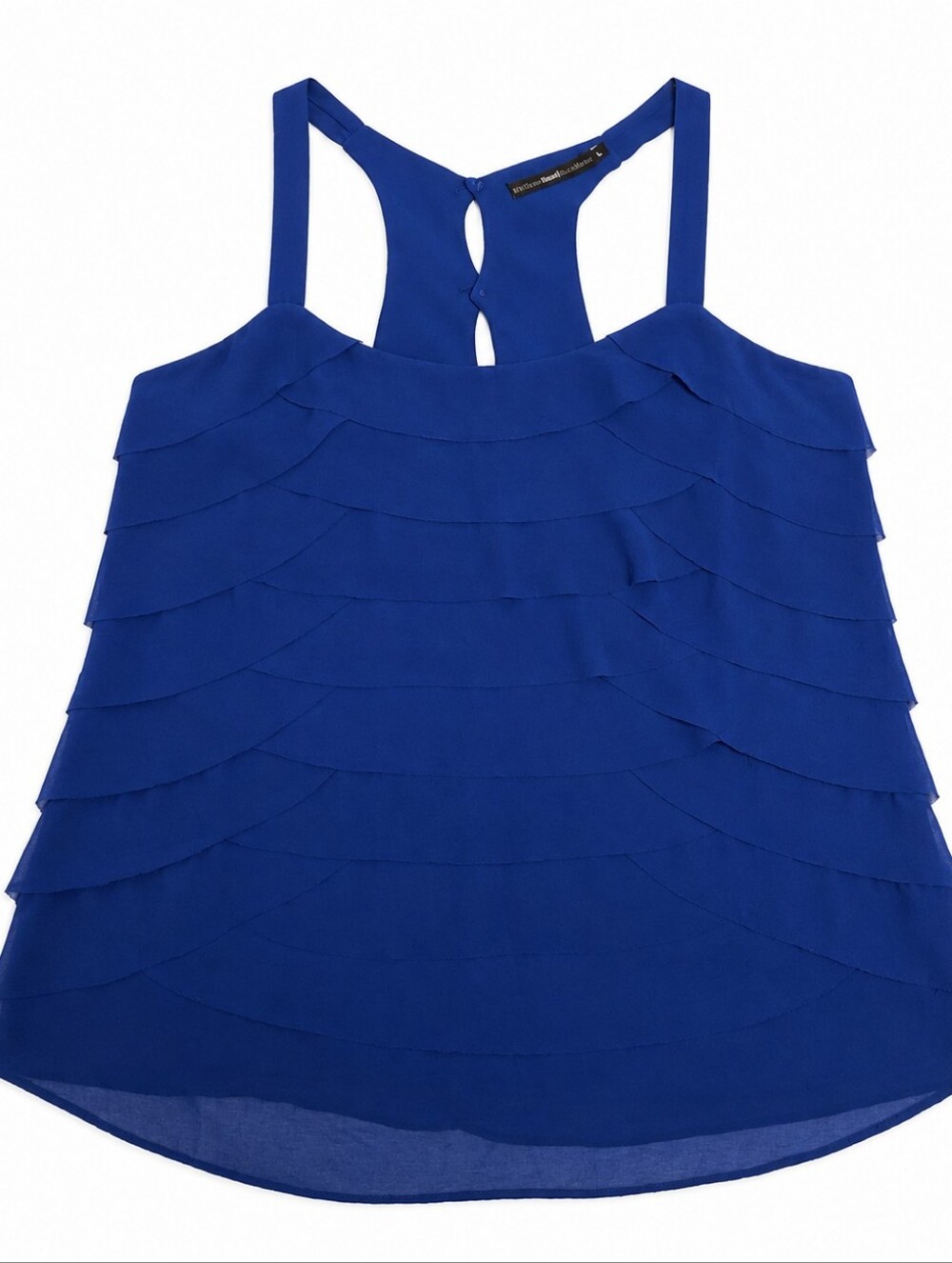 hazel Royal Blue Layered Ruffle Racerback Cami